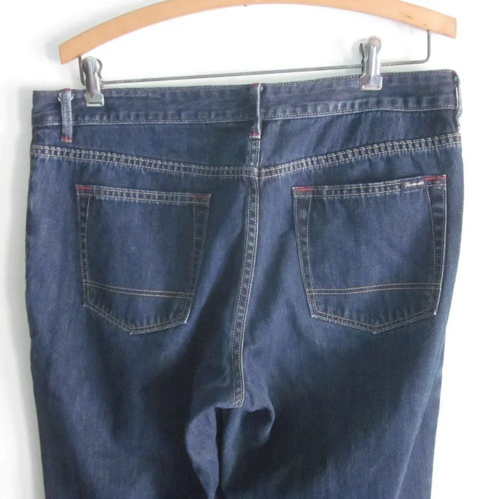 Faconnable Womens Size 10 Cropped Dark Denim Jeans Straight Leg 9.5